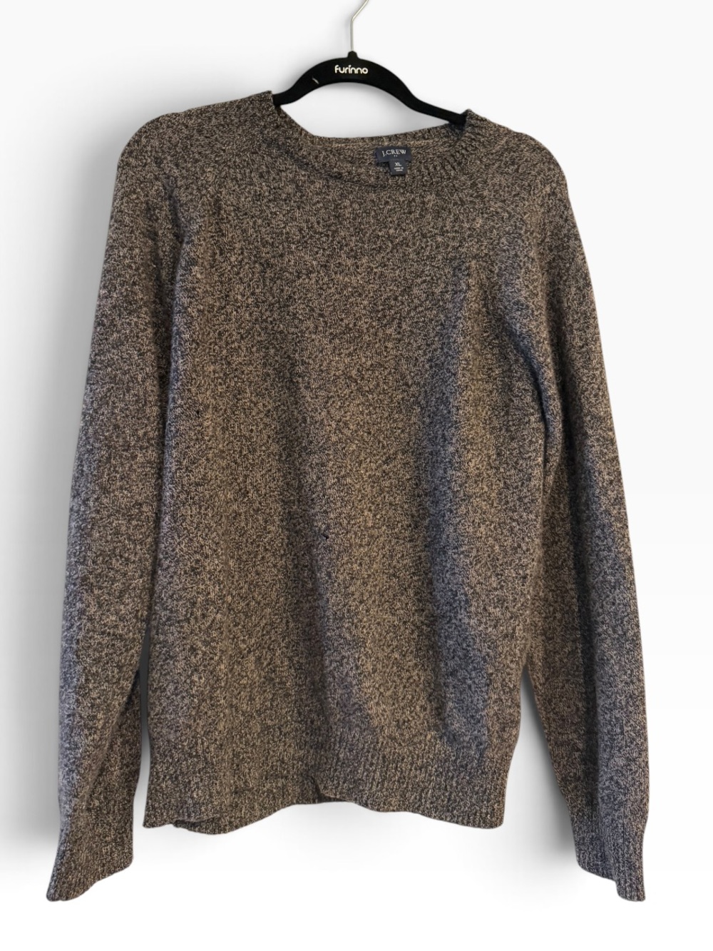 J. Crew Men's Marled Brown Crewneck Sweater